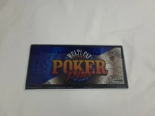 WMS Gaming Multi-Pay Poker Plus 2004 Bluebird Lower Glass Marquee Replacement 