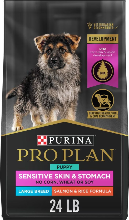 Purina Pro Plan Puppy Large Breed Salmon & Rice Formula Dry Dog Food, 24 lb Bag