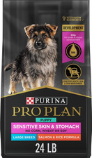 Purina Pro Plan Puppy Large Breed Salmon Rice Formula Dry Dog Food, 24 lb Bag