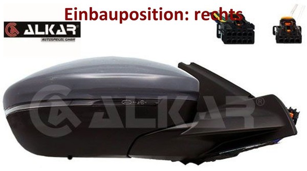 Alkar 6140312 AußEnspiegel Rechts Spiegel AußEn-image