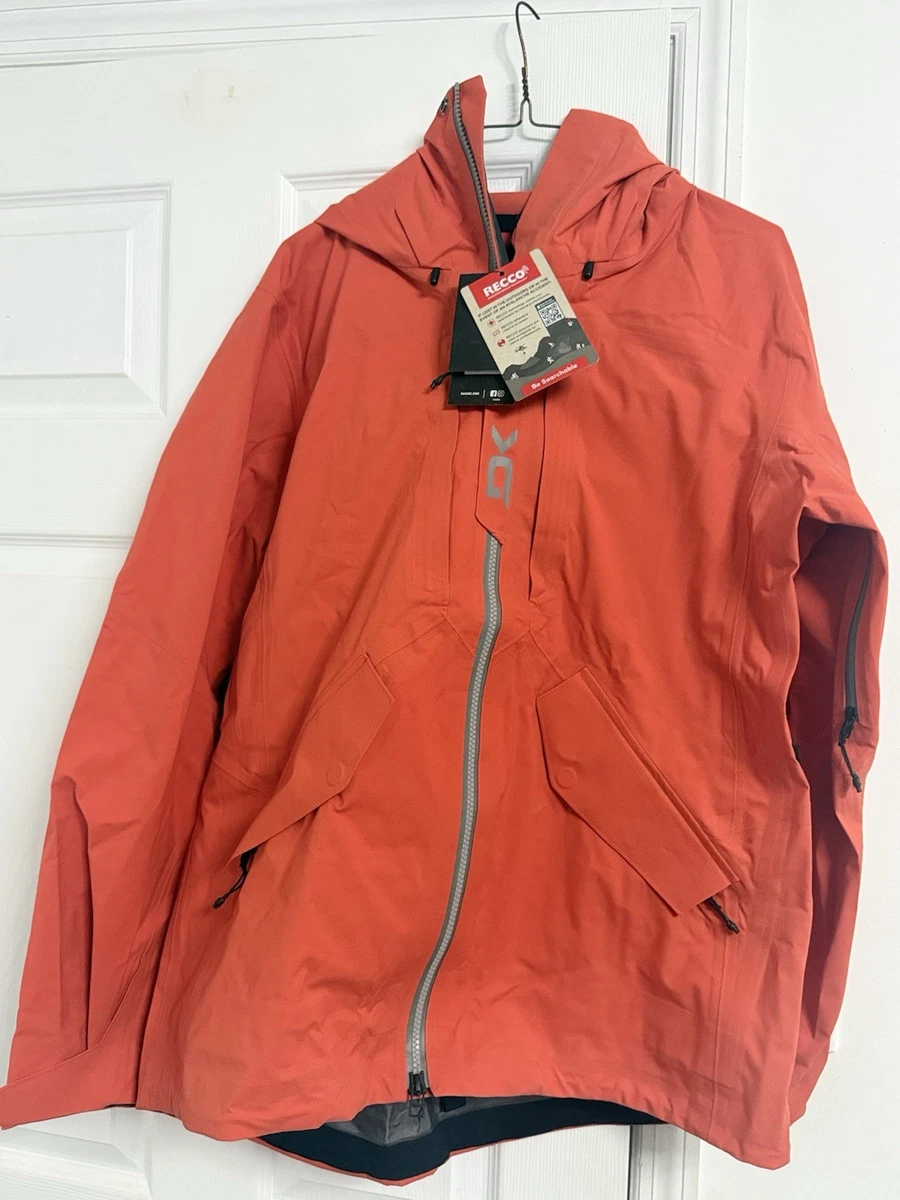 ダカインDAKINE オレンジ スノーボードウェア Lサイズ　ゴアテックス　L Dakine Sender Stretch 3L Ski Jacket Orange Hooded Water Resistant