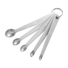 5PCS/Set Stainless Steel Spice Spoons Kitchen Baking Measuring Spoons for Dry