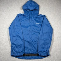 Grundens Weather Watch Jacket Men Medium Blue Hooded Full Zip Waterproof 10361
