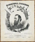 rare CIVIL WAR sheet music STONEWALL JACKSON'S WAY Confederate General 1865