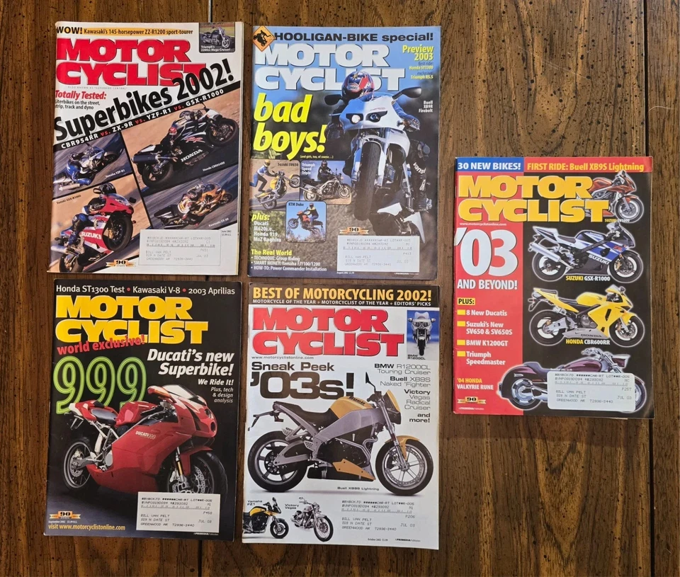 Lot of 9 Motorcyclist Magazine 2002 Jan Feb April May ... Foto 2 de 4