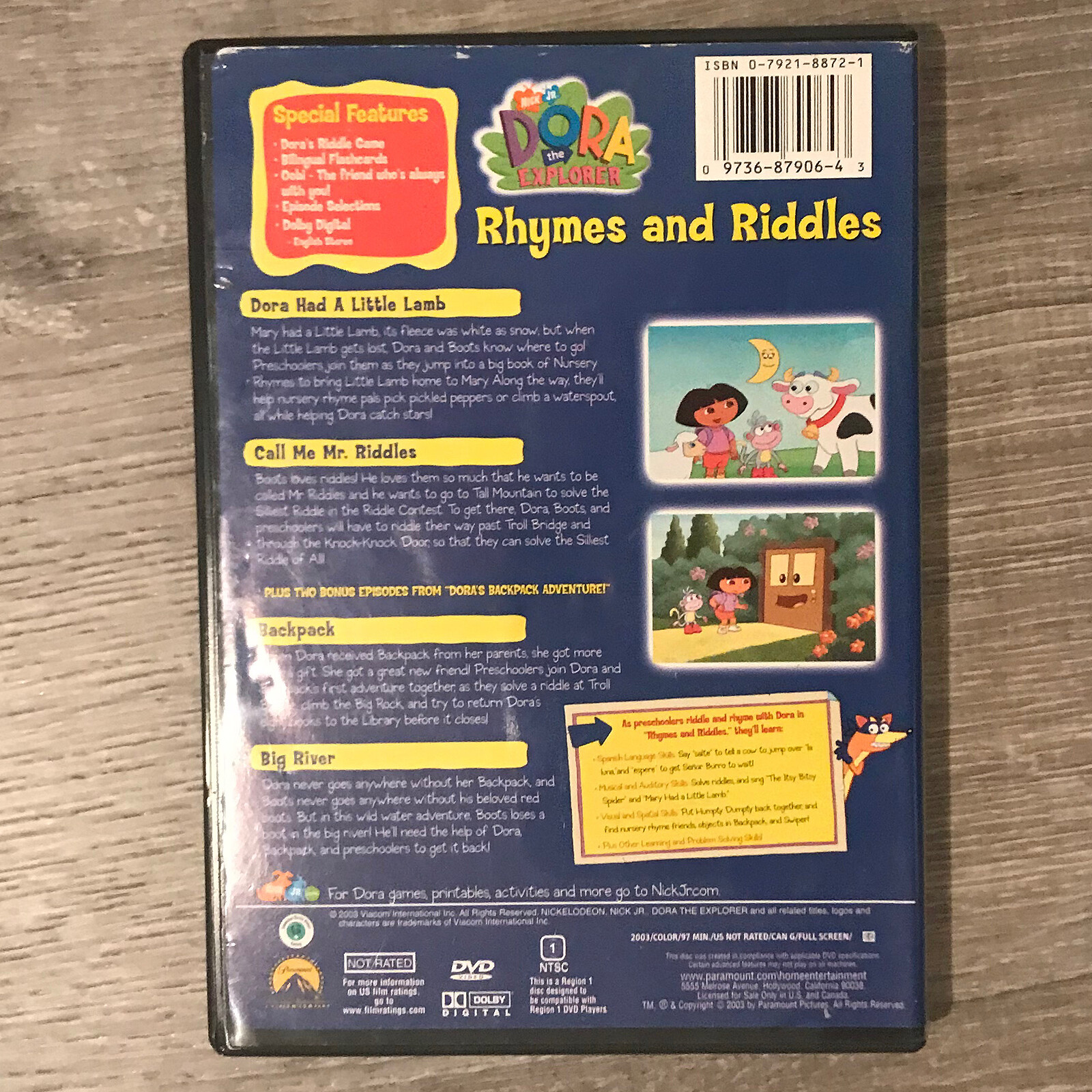 Dora The Explorer Rhymes And Riddles Dvd