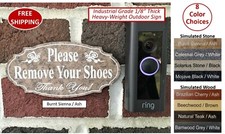 Laser Engraved 3" x 6" - "Please Remove Shoes" Door/Wall - FREE SHIPPING