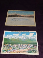 Postcard Lot, UTAH  vintage linen color postcard  W Salt bag sleeved 