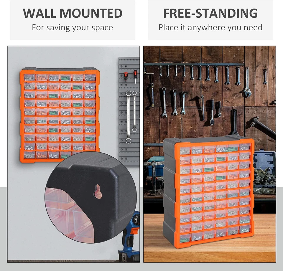 Organizer Sortimentskasten Kleinteilemagazin Sortierbox 39/60 Schubladen Schrank - Bild 3 von 4