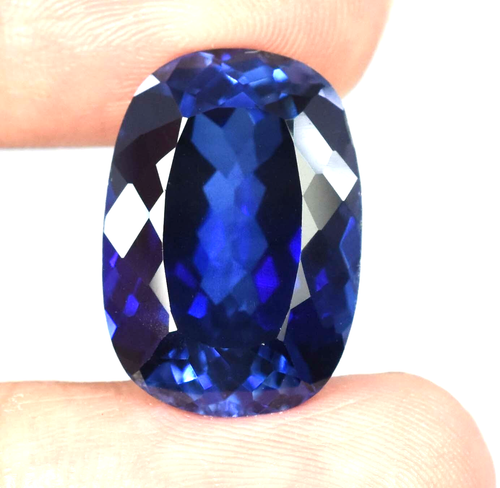 Zaffiro blu reale naturale impeccabile Ceylon taglio cuscino 17,25 ct pietra preziosa sfusa - Foto 6 di 7