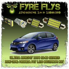 White LED interior lights package kit for 15-16 Honda Fit 6 pcs 3014 series SMD
