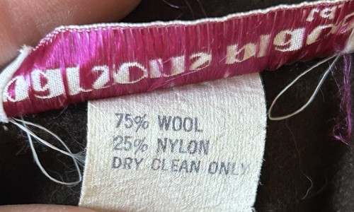 Vintage Pleated Accordion Brown Full A Line Midi 70s 60s Wool Blend Academia - Picture 9 of 9