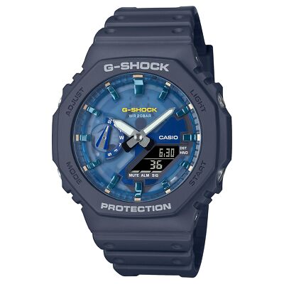 Casio G-Shock GA-2100AS-2A Blue Dial Quartz Sports 200M