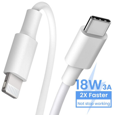 USB-C to 8-Pin Fast Charger Cable PD Certified For iPhone 11/12