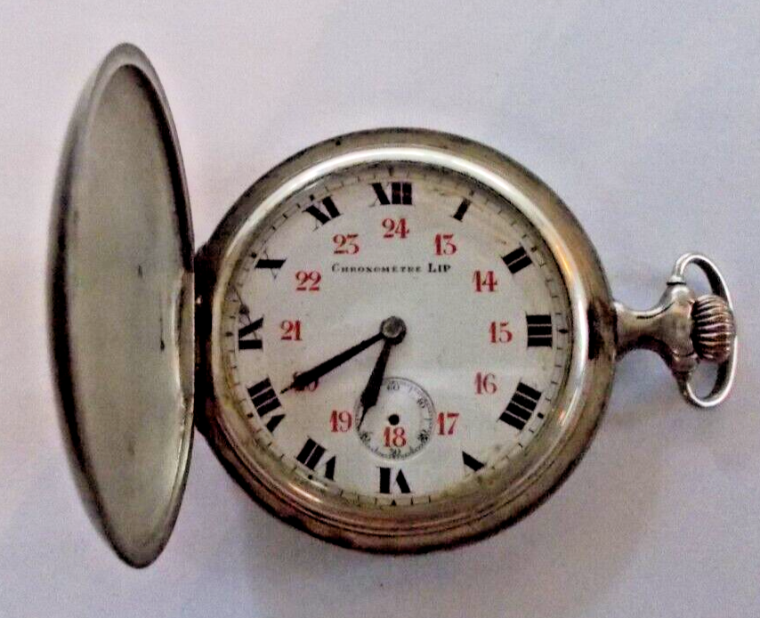 Antique LIP Chronometer chronometre pocket watch silver Grands Prix liege