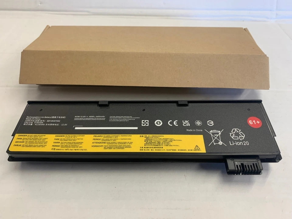LENOVO T470 T480 T570 P51S P52s battery. Type 61+ 01AV425 High Cap, From Ireland