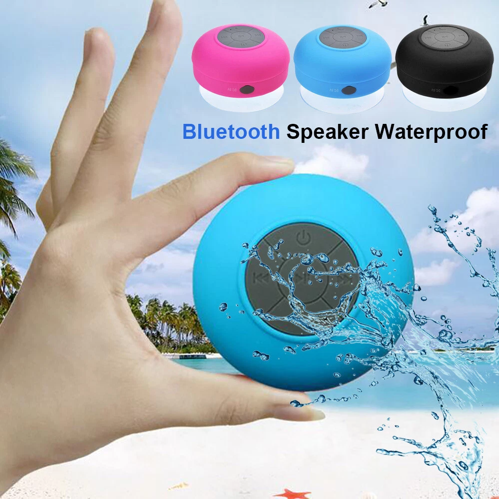 Portable LED Waterproof Suction Wireless Bluetooth Speaker for Shower Bathroom