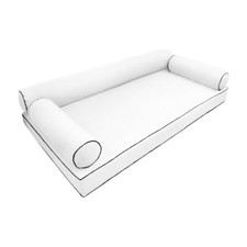  COVER ONLY -Style 6 Daybed Mattress Bolster Pillow Covers Contrast Twin-AD106