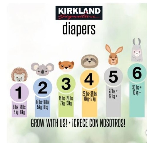 Kirkland Signature Windeln Größen 1-6, weich saugfähig, Pflanzenbasis ~ kostenloser Versand! - Bild 33 von 53