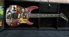 Guitarra Kramer American UFO 1987 gráficos cuello a través de pastilla Dimarzio incrustación de diamante