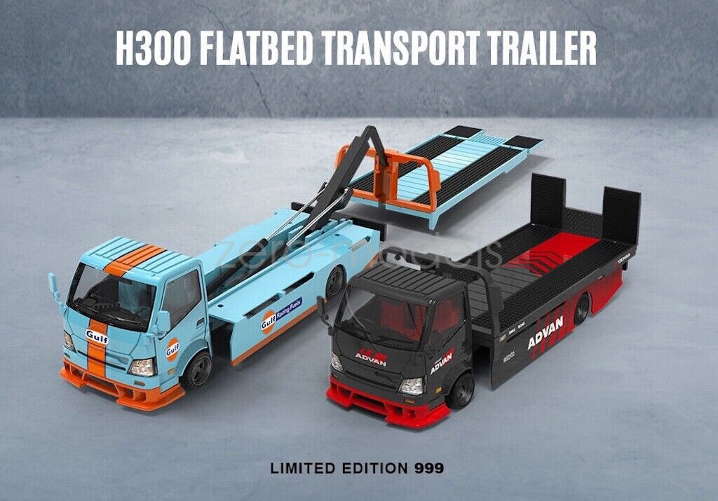 1 64 timemicro 日野 H300 flatbed アドバン 積載車 TimeMicro 1/64