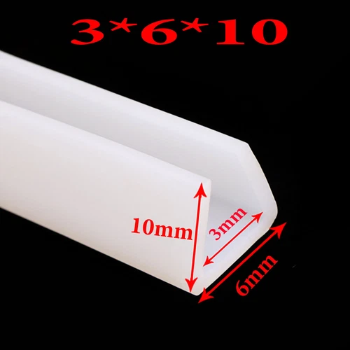 1mm - 15mm Silikon Gummi U-Kanal Dichtstreifen Kantenzierleiste Schutzstreifen - Bild 17 von 17