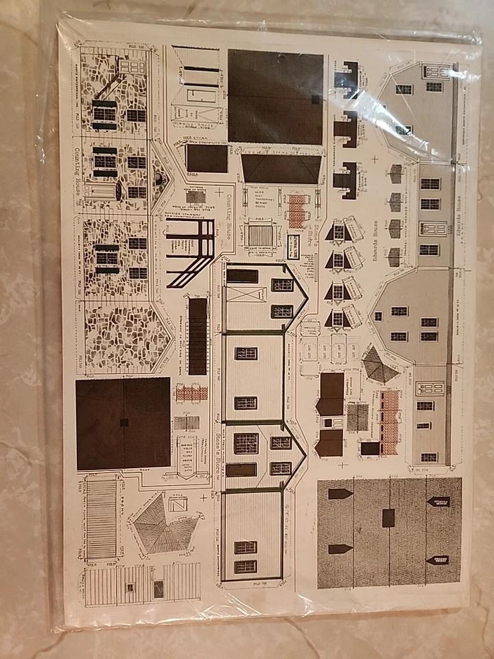 Vintage Rare Monte Models 1968 Mystic Seaport Paper Models 10 Sheets - Bild 3 von 4