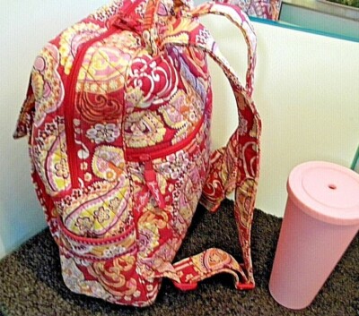 Vera Bradley Raspberry Fizzi Backpack Shoulder Bag & Bonus  display picture 3