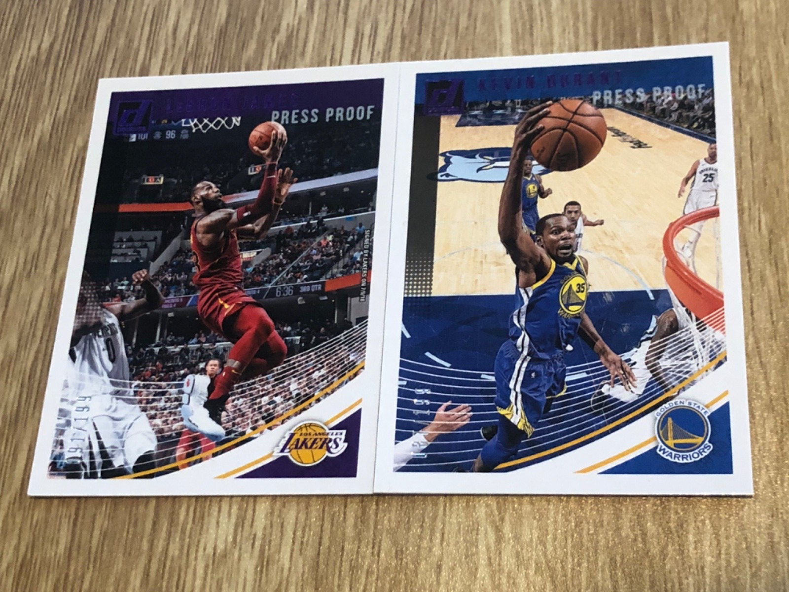 2018-19 Donruss LeBron James & Kevin Durant Purple Press Proof /199 Rare Lot of 2