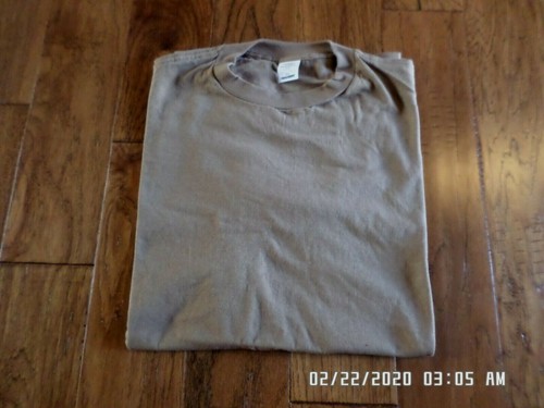 U.S MILITARY ATHLETIC T-SHIRT SHORT SLEEVE SIZE MEDIUM BROWN U.S.A MADE - Picture 6 of 10