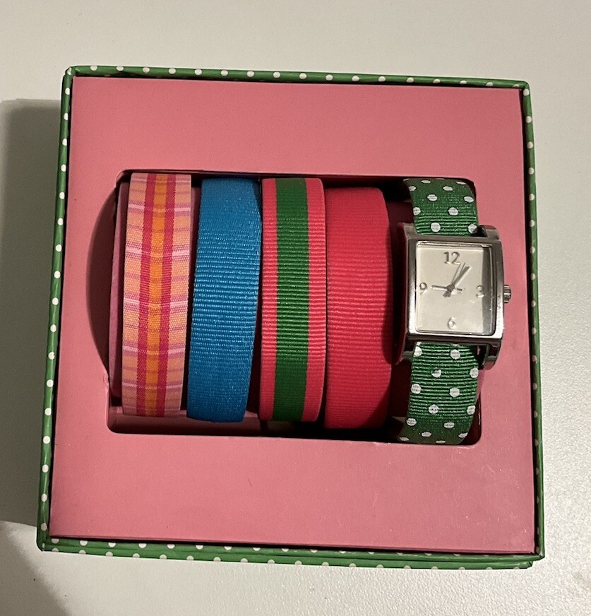 Watch Set 5 Interchangeable Bands Multi Colored S… - image 2