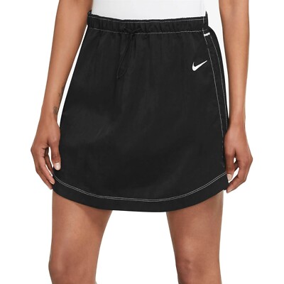 Nike Sportswear Nylon Swoosh High Rise Skirt Women's Size XS DM6199-010 NWT 