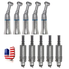 Dental Low Speed Handpiece Contra Angle Push YAD /Air Motor 4 Hole E-Type SA