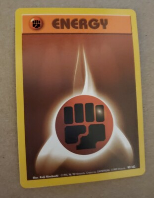 1995 Fighting symbol Energy Pokemon Card | eBay