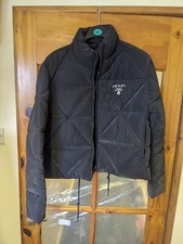 Prada Re- Nylon Quilted Puffer Down Jacket Uk Size 14