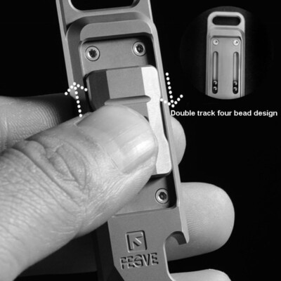 Outil Multifonction EDC Titanium - Barre De Torsion / Clicker Anti-stress - Gris (QG-H22)