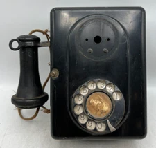 Antique AECO Automatic Electric Company Apartment Hotel Rotary Wall Telephone