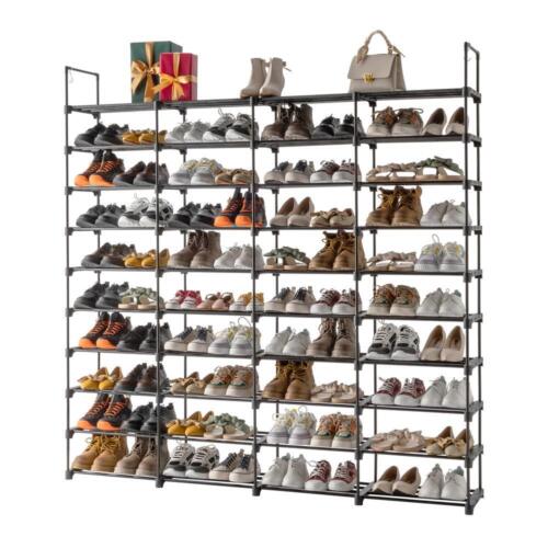10 Tier 80 Pairs Shoe Rack Organizer Storage Shelf Home Saving Space Standing - Picture 2 of 10