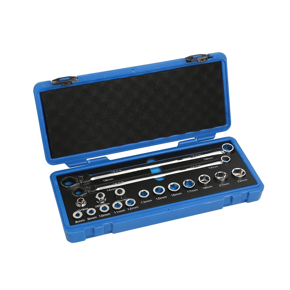 Metric Flex-Head Ratcheting Wrench Set Double Box  End 8-22 mm Replacement Head - Image 3 of 4