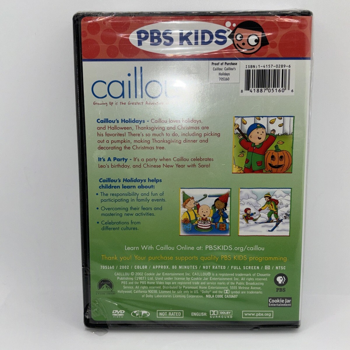 Caillou: Caillou's Holidays (DVD)New 841887051606| eBay