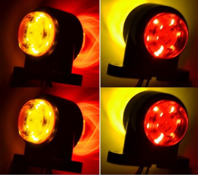 # 4x LED Red Orange Small Clearance Marker Lights 12/24V Truck Lorry Trailer Bus # 4x LED Red Orange Small Clearance Marker Lights 12/24V Truck Lorry Trailer Bus