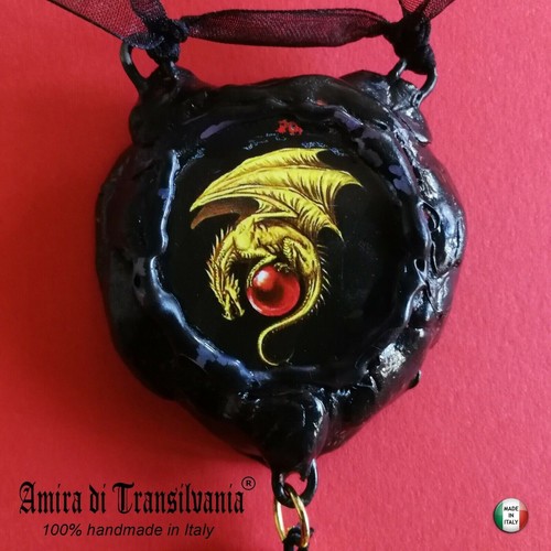 Dragon Necklace Buddhist Talisman Antique Cinese Amulet Pendant Jewelry Charming - Picture 5 of 24