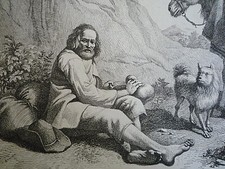 FRANCESCO  LONDONIO ( (1723 Milano - 1783) "Scena bucolico pastorale" 1764