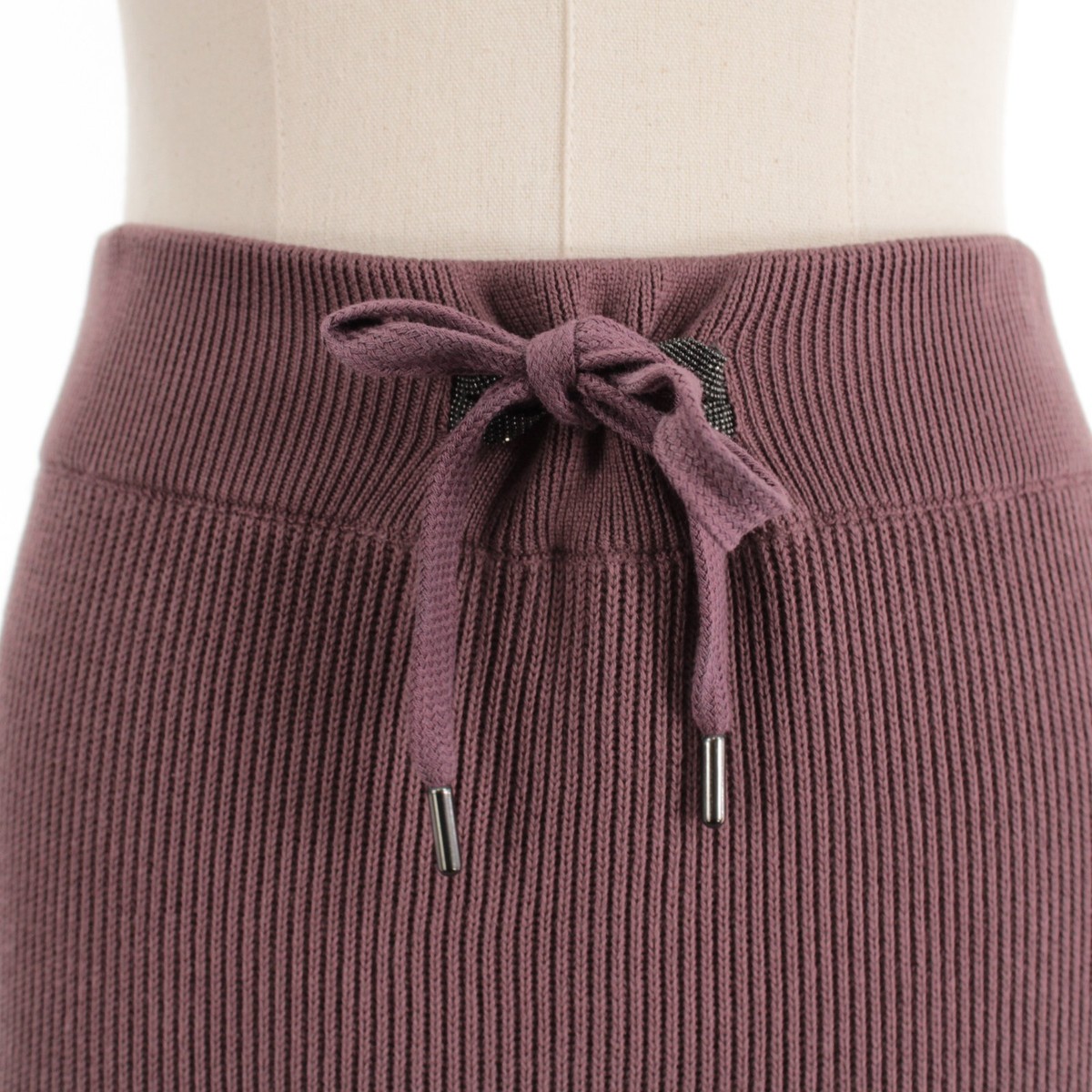 スカート BRUNELLO CUCINELLI Brunello Cucinelli Skirts Purple Brunello Cucinelli NWT Knit Midi Skirt Size Large Solid