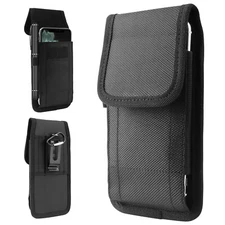 Vertical Cell Phone Belt Clip Holster Pouch Buckle Wallet Case Card Holder Cover