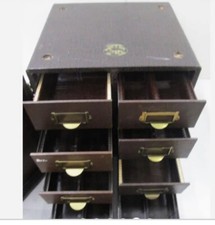 Barnett  Jaffe Baja 8 drawer slide case vintage Rare