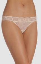  66 Vince Camuto Women's Pink Stretch Colette Lace Thong Underwear Size Medium