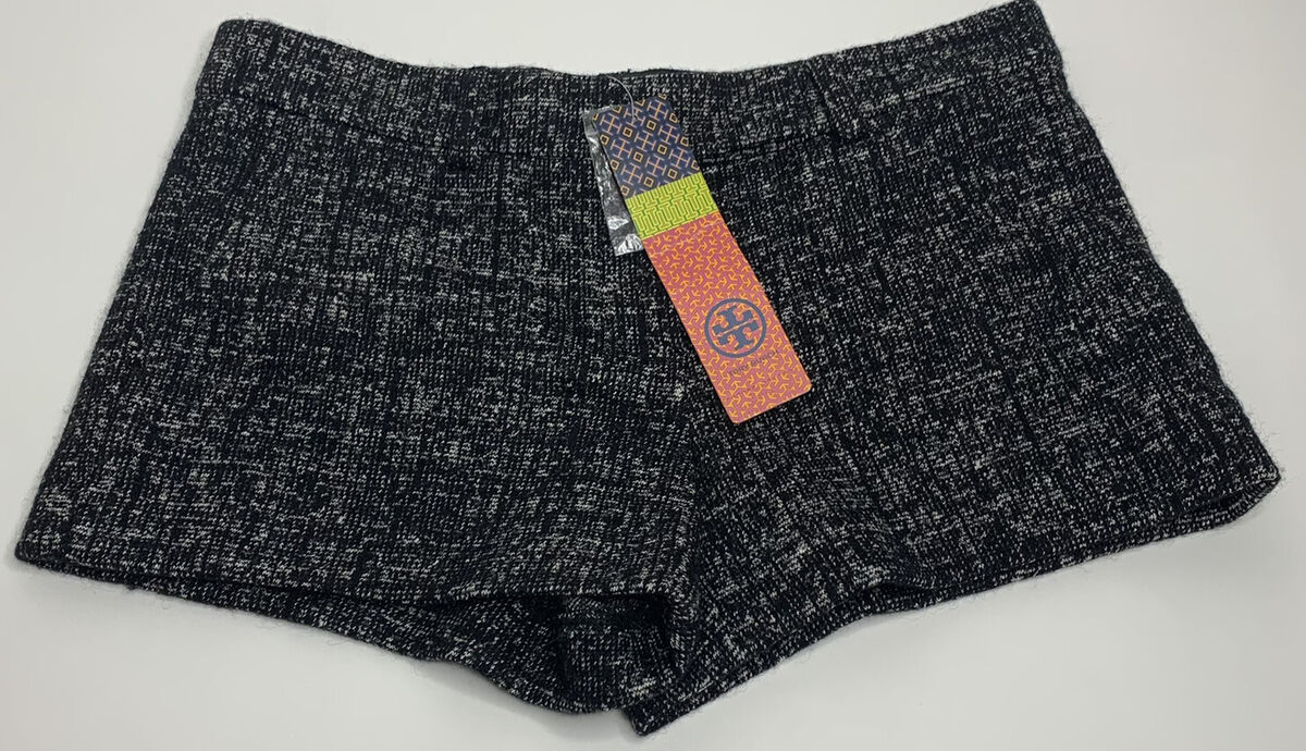 ショーツ TORY BURCH TWO-TONE STRETCH TWEED SHORTS Women's Tory Burch Ceder Short Tweed Wool Shorts •Size XS