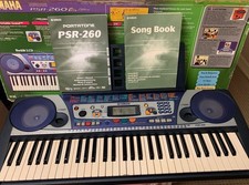 Yamaha PSR-260 Portable Electronic Keyboard - 61 Keys - With Power Cable