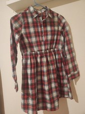 Gap Kids Girls Casual Plaid Dress, Button Down, New With Tags, Red sz L